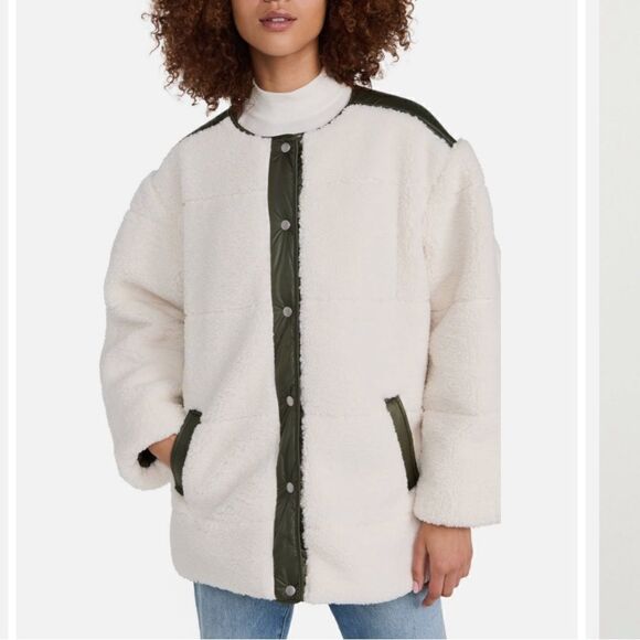 NWT Frame Oversized Sherpa Army Jacket Small - Picture 3 of 14